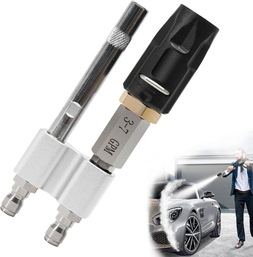 Shooter Tip M5 Twist Nozzle for Pressure Washer, Adjustable Long Range Soap Nozzle, 3-7 GPM