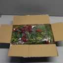 4Pcs Small Christmas Wreath - Mini Wreaths with Red Berry Pine Eucalyptus Christmas Wreaths for Door Kitchen Cabinets Window Fireplaces Decor