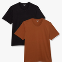 Amazon Essentials Men's Short-Sleeve V-Neck T-Shirts, Pack of 4, Large