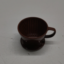 DOWAN Pour Over Coffee Dripper, Non Electric Pour Over Coffee Maker, Porcelain Slow Brewing Accessories for Home, Cafe, Restaurants, Easy Manual Brew Maker, Brown