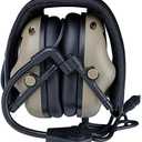 ATAIRSOFT Tactical Headset Wargame Hunting Headphone Without Noise Cancellation Function (Tan), 20.5in~25.2in.