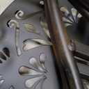 Fashion&cool Outdoor Side Tables, 2 Pack Patio Side Table, Weather Resistant Metal Small Round Outdoor End Table Side Table for Patio Yard Porch Balcony Garden Bedside, Plant Stand for Indoor Outdoor