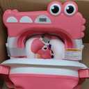 Collapsible Baby Bathtub for Newborn, Foldable Baby Bath Tub with Thermometer & Soft Floating Cushion & Drain Hole, Portable Travel Infant Bath Tubs for Newborns to Toddler 0-36 Months Girl, Pink