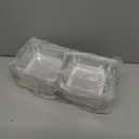 50 Pcs Clear Plastic Take Out Containers,Clear Plastic Square Hinged Food Container with Lids,Disposable Clamshell Dessert Containers for Salad,Pasta,Hamburger(5.3 x 4.7 x 2.8 in)