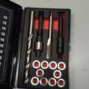 M8X1.0 Thread Repair Kit with Insert HSS Drill, Tap, Counterbore, Installation Driver, Metric, 10PCS Stainless Steel Insert M8X1.0X11.7MM