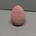 HH 5IN WOVEN RESIN EGG DECOR PINK