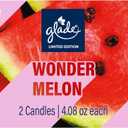 Glade Candles, Wonder Melon Limited Edition, Fragrance Infused with Essential Oils, 8.16 oz Total, 2 Pack