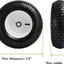 Parts Camp 13x5.00-6 Pneumatic Tire and Wheel Replacement 13 Inch Lawn Mower Tire with 3/4" or 5/8" Bearing for Riding Mower Garden Tractor Lawn Mower Front Tires 2 Pack