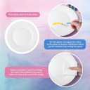 Marspark 6 Pcs 9 Inches Ceramic Painting Plate White Ceramic Plates with 6 Sets of 12 Colors Paint 6 Sets of 2 Brushes Porcelain Painting Craft Set for Family Gatherings Activities Art Supplies
