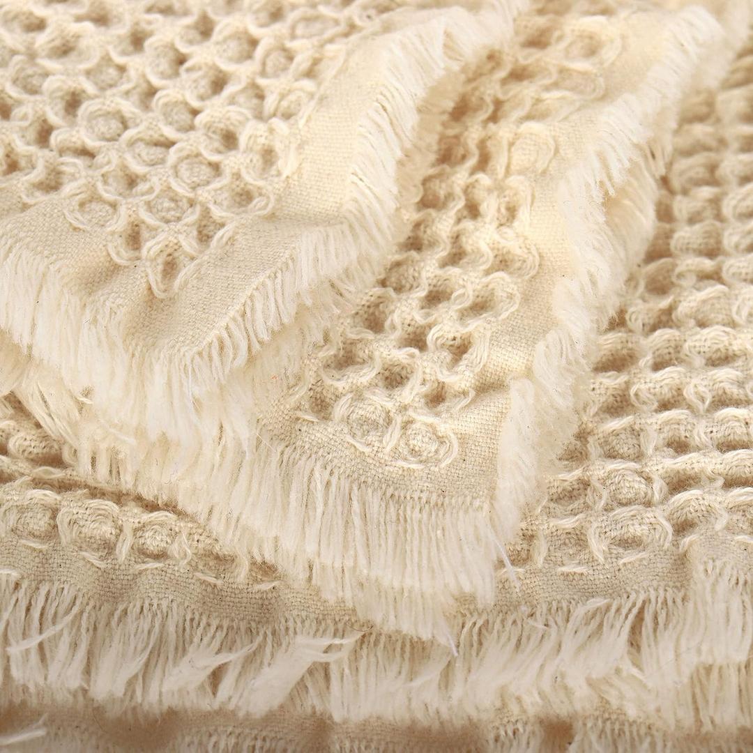 Set of 2 Waffle Bathroom Rugs 17.5x24 Inch