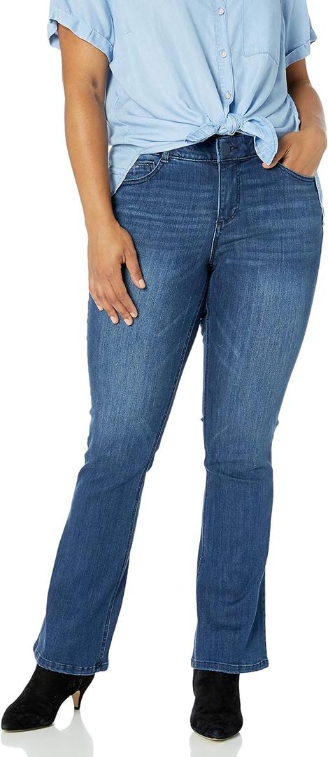 Democracy Women's Petite Plus Size Ab Solution Itty Bitty Boot Jean 16 w