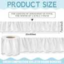 Zonon 65 ft Ruffled Bulletin Board Borders for Classroom White Decoration Trim Bulletin Board Borders Back to School Decor Trim for School Party Supply Window Chalkboard Whiteboard (White Ruffled)