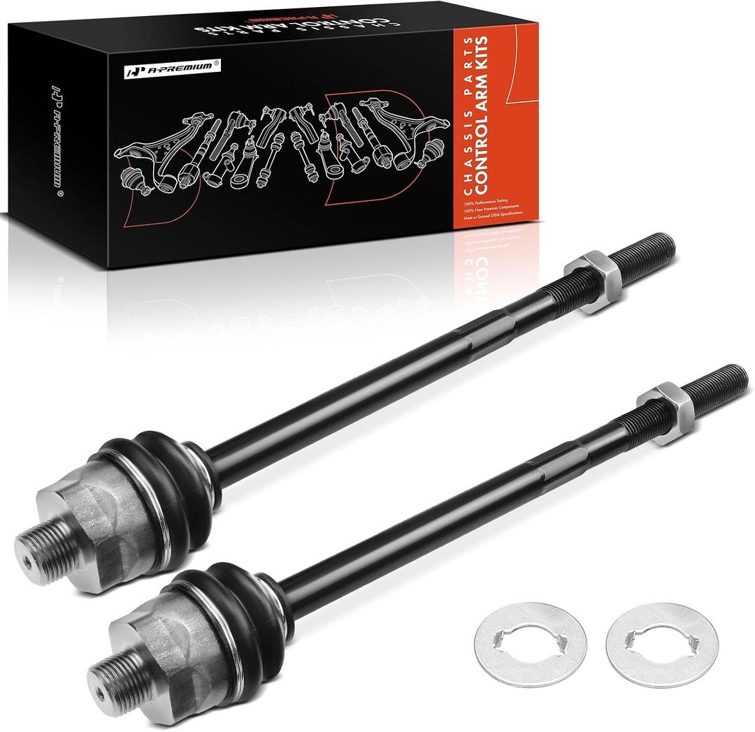 A-Premium 2 x Front Inner Tie Rod Ends, Compatible with Chevy Silverado 1500/2500/3500 (Classic/HD), Tahoe, Suburban 1500, GMC Yukon, Sierra 1500/2500/3500 (Classic/HD), Cadillac Escalade (ESV/EXT)
