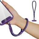 saxsion Lanyard for Phone, Self-Locking Phone Wrist Strap with 0.4mm Ultra-Thin Clip & 360° Hook, Anti-Drop Strap (Purple)