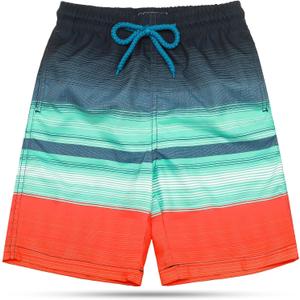 KAILUA SURF Boys' Swim Trunks Quick Dry Board Shorts with Mesh Liner, Sizes 3T