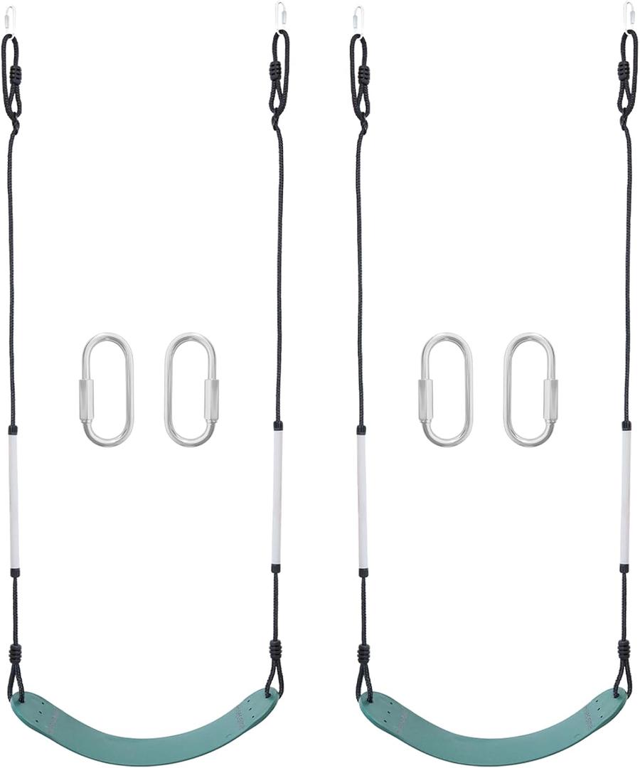 2 pcs Heavy Duty Swing Seat Support 330lbSuitable for Backyard, Garden, PlaygroundGreen