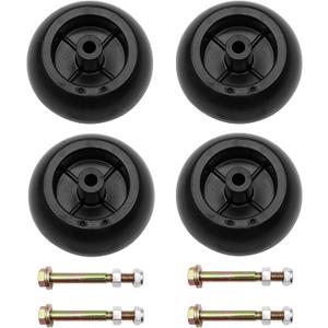 Lawn Mower Anti Scalp Deck Wheel Kit Set of 4 Compatible with Hustler 788166 31997 Rotary 13445 MTD John Deere & More Models