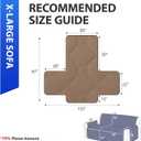 100% Waterproof Couch Cover For Pets Large, Sofa Covers For 3 Cushion Couch Washable, Non Slip Couch Covers For Dogs With Side Pockets, Quilted Couch Covers For Sofa (Oversized Sofa, Light Brown)