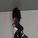 Hair Dryer Brush Blow Dryer Brush in One, Upgraded 4 in 1 Hair Dryer and Styler Volumizer with Negative Ion Anti-frizz Ceramic Titanium Barrel Hot Air Hair Straightener Brush, Black/Pink