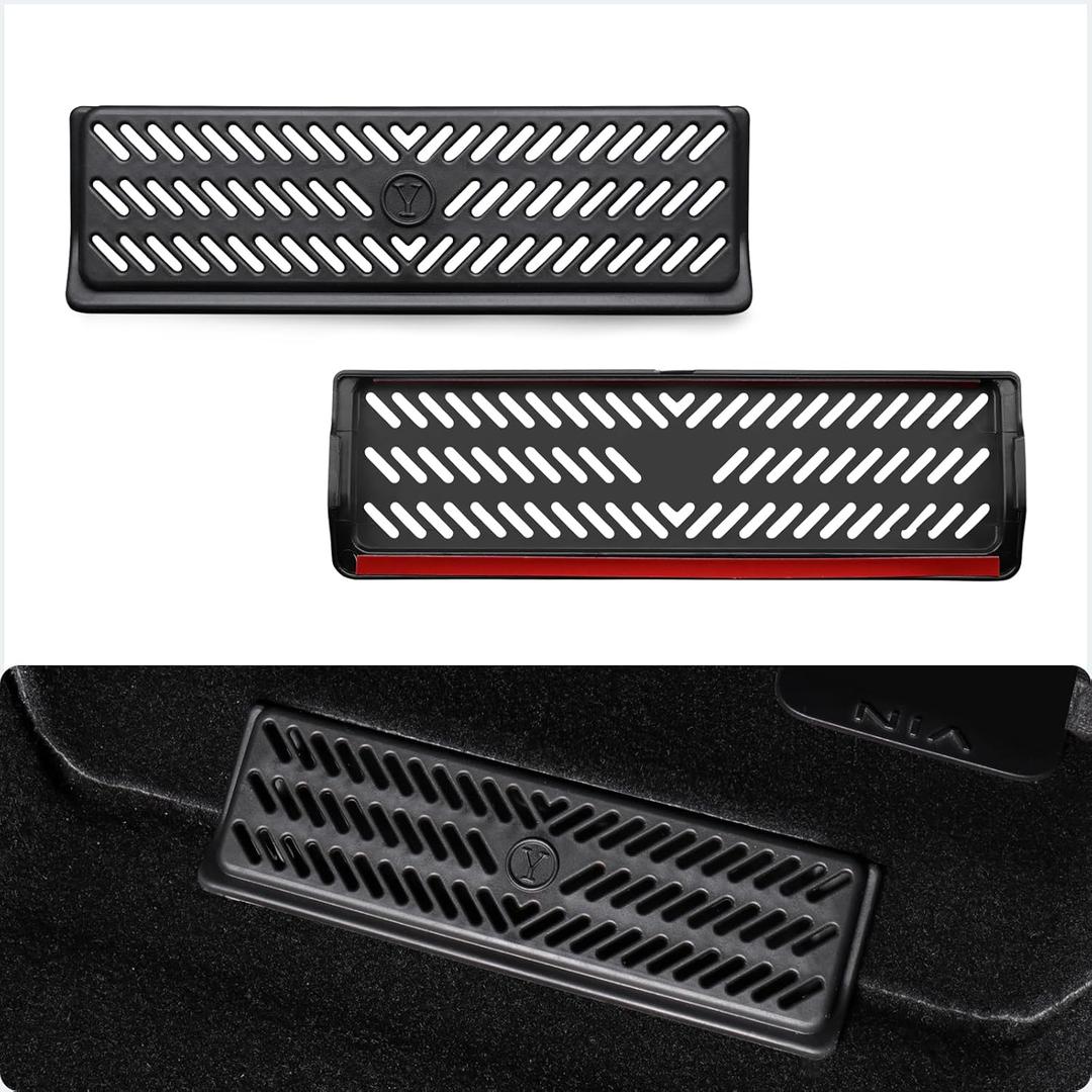 BASENOR 2025 Upgrade Tesla Model Y Backseat Air Vent Cover Air Flow Vent Grille Protection Set of 2 for 2020 2021 2022 2023 2024 Model Y Gen 2 (Not Fit New Model Y Refresh Juniper)