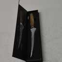 Fillet Knife 7 Inch, Precision Boning Knife for Efficient Meat Cutting and Boning Boning Knife in high Carbon Steel (Large, Silver)