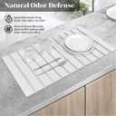 Extral Large Stone Dish Drying Mats for Kitchen Counter, 28"(L)16"(W) Quick Dry Dish Drying Mat, Collapsible Eco-Friendly Absorbent Diatomaceous Earth Mat for Dishes Cups, Match Any Countertop