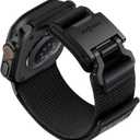 Bandletic Compatible with Apple Watch Ultra 2 / Ultra 3 Bands for Men, Wide Braided Nylon Sport Band with Magnetic Fidlock Hook Buckle for iWatch 49mm, Series 11/10 46mm, 9/8/7 45mm, SE/6/5/4 44mm (Black)