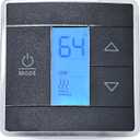 RV Thermostat Replacement Compatible with Dometic CT Thermostat 3316250.712, 3-Wire Single Zone Wall Digital Thermostat Control for Cool/Heat, 12V DC, Touch-Sensitive, Blue Backlight, Frosted