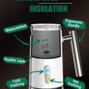 Huogary Milk Frother, Milk Frother and Steamer for Milk Foam & Hot Milk(4.5oz/10.5oz), Electric Milk Frother and Warmer for Homemade Latte, Cappuccinos, Macchiato, 120V, White