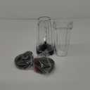 Blender Replacement Parts for Ninja, 24oz Ninja Blender Cups with To-Go Lids, 7 Fins Extractor Blade, Compatible with Nutri Ninja Auto iQ Blenders BL2012 BN801 BL480-30 BL640-30 BL642-30 NN100-30