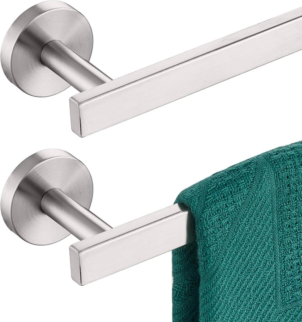 20 Inch Bathroom Towel Bar Bath Towel Rack Kitchen Towel Holder Towel Shelf Wall Mounted SUS304 Stainless Steel 2 Pack Brushed Nickel AN4001BR-L20-P2