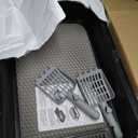 Metal Litter Box 2 Pack, XL Stainless Steel Pans for Large Cats, High Sides