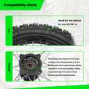 16'' Wheel 90/100-16 3.00-16 Dirt Bike Rear Tire Assembly for 125cc 140cc 150cc KLX140G MX100 105XC 105SX Pit Bike Parts with Brake Rotor 428 Chain Sprocket
