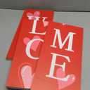 Valentines Day Porch Sign Love Heart Welcome Sign Vertical Standing Sign For Front Porch Decor Farmhouse Wall Hanging for Patio Yard Party Indoor Outdoor Spring Holiday Decoration 47.2"H Pink