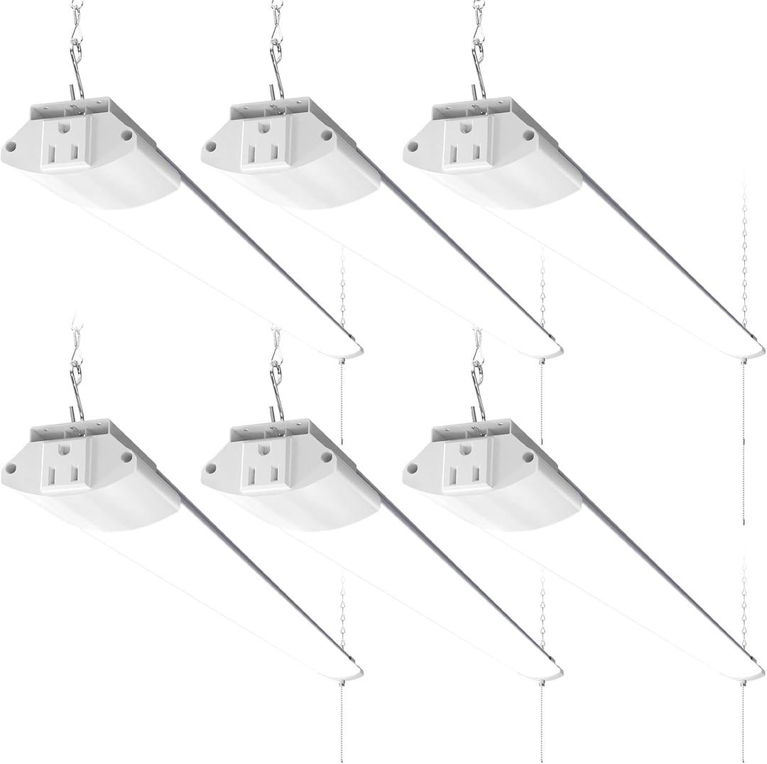 Barrina BS84 LED Shop Lights 4FT for Workshop, 84W 10000LM 5000K, 6 Packs, White-84W-6 Packs
