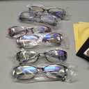 WALMXX 6 pairs Reading Glasses, Women Fashion and elegant anti-blue light HD resin old Reading Glasses