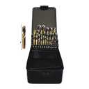 29PC Stubby Industrial Black & Gold Drill Bit Set 135 Degree Split Point