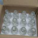 Okllen Set of 12 Glass Bud Vase, Small Milk Bottle Flower Vases Decorative Glass Bottles, Vintage Bud Vases Centerpiece for Home Decor Wedding Reception, Clear