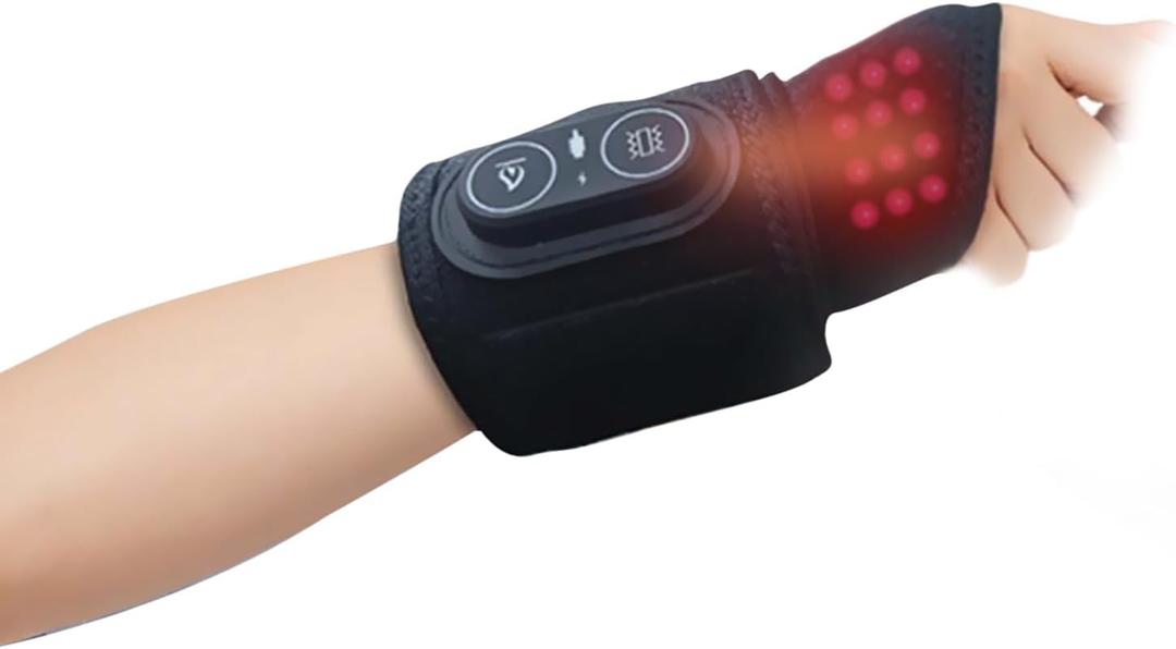 Cordless Wrist Heating Pad, Rechargeable Wrist Massager for Wrist Stiffness, Heated Wrist Brace Wrap for Comfort and Relaxation