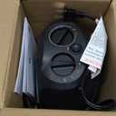 Basics Oscillating Ceramic Space Heater, Portable Indoor Heating Solution, With Overheat and TipOver Protection, Thermostat, 1500W, 7.52"D x 6.34"W x 9.45"H, Black