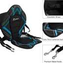 UPWELL Universal Kayak Seat with Storage Bag & 4 Adjustable Strap, Paddle Board Seat with Memory Foam Padded and Backrest for Kayak, Canoe, Sup