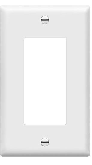 ENERLITES Decorator Light Switch or Receptacle Outlet Wall Plate, Size 1-Gang 4.50 Inches x 2.76 Inches, Unbreakable Polycarbonate Thermoplastic, 8831-W-10PCS, White