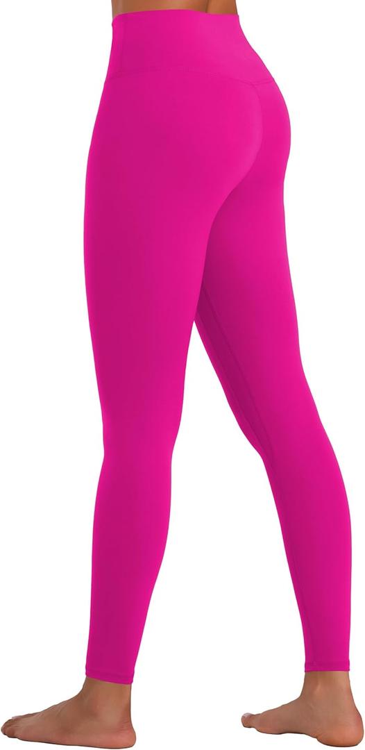 Sunzel Womens Workout Leggings with High Waist Tummy Control (Small, Hot Pink)