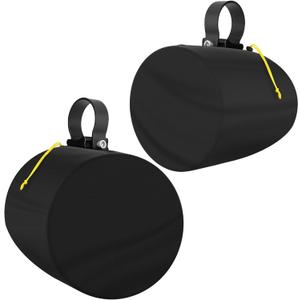 2 Packs Boat Speaker Cover, 800D Oxford Cloth Marine Wakeboard Tower Speaker Cover Waterproof, UV Resistant, Dustproof(H 7.5" x W 7.5" x D 8")