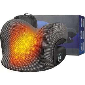 Wireless Heated Neck Stretcher for Pain Relief, Portable Cordless Neck Shoulder Cervical Traction Device with Graphene Heating Pad No Smell Magnetic Therapy Case Relaxer for TMJ Migraine Spine Alignme