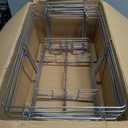 6 Pack - Professional Fixed Chafing Wire Rack: Heavy Duty Plated Steel Chafer Stand for Full Size & Half Size Steam Table Pans, Industry Compatible, Stackable for Catering & Banquets