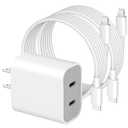 iPhone 14 Super Fast Charger,Dual Port USB C Chargers,iPhone Charger Fast Charging Block,Quick Apple USB C Wall Adapter Plug,2Pack Type C Lightning Cable For iPhone 14/13/12/11/ProMax/MiNi/XR/SE/8Plus (White)