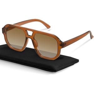 livho Trendy Polarized Square Aviator Sunglasses Women Men Square Eyewear Frame, Retro Sun Glasses for Women Men 2025 Shades