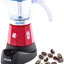 IMUSA Puerto Rico Boricua Flag Espresso Maker 6 Cup or 3 Cup | Limited Edition Moka Pot Coffee Maker | Cast Aluminum & Tritan Stovetop Espresso Machine | Traditional Puerto Rican Boricua Coffee Pot