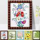Beeveer 8 x 10 Wooden Beaded Picture Frame Boho Farmhouse Photo Frame Birthday Wedding Anniversaries Gift for Vintage Rustic Wall and Tabletop Display Decorative(Brown)